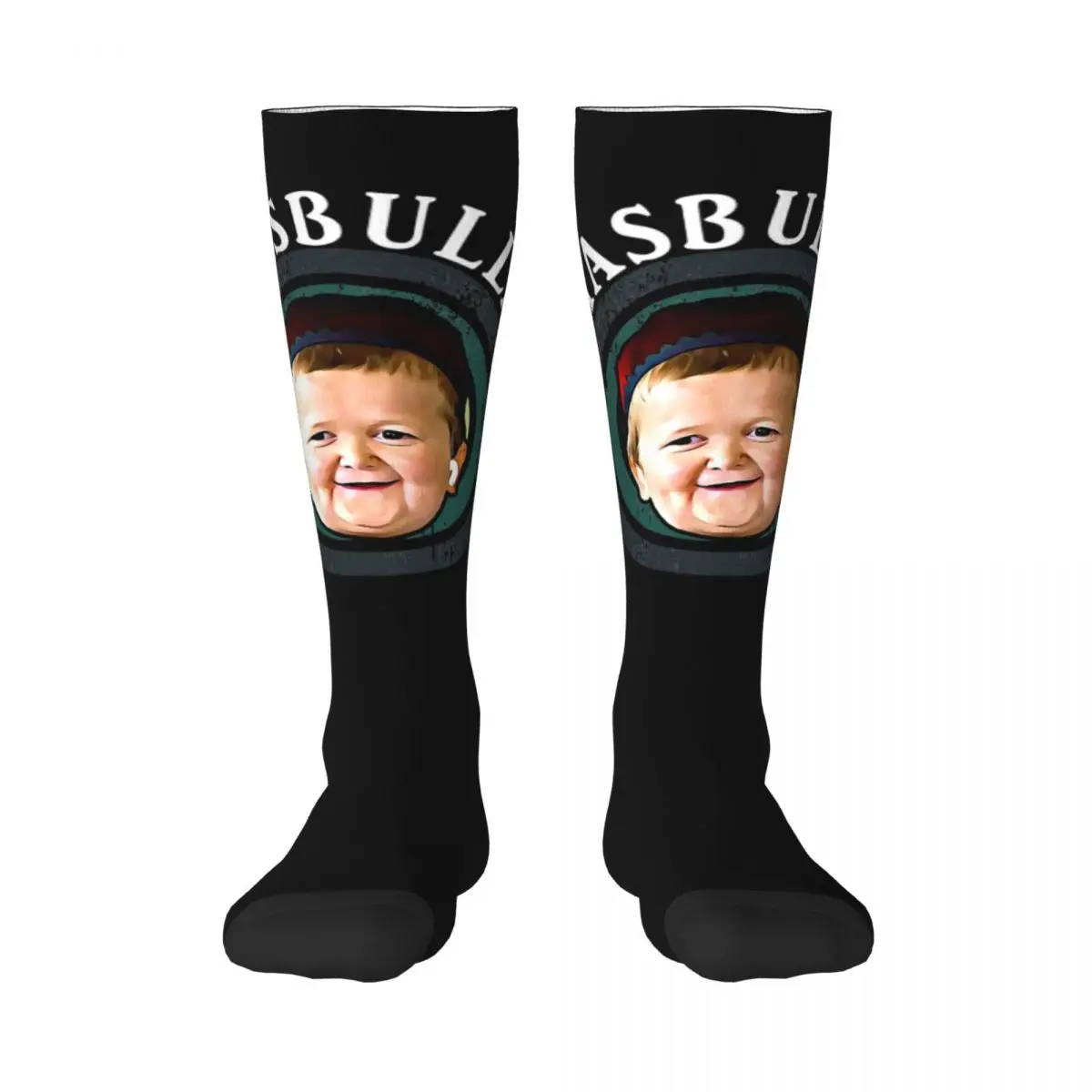 Custom Women Funny Hasbulla Hasbullah Smile Stockings 3D Printed Fight Meme Thigh High Tube Socks