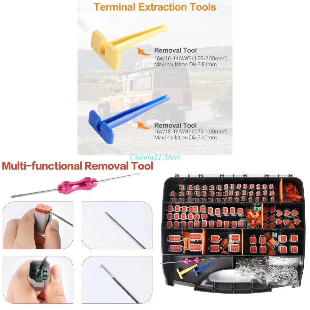 

Y1UB 603Piece Connector Bundle with Stamped Contacts For Auto Electrical Enthusiasts