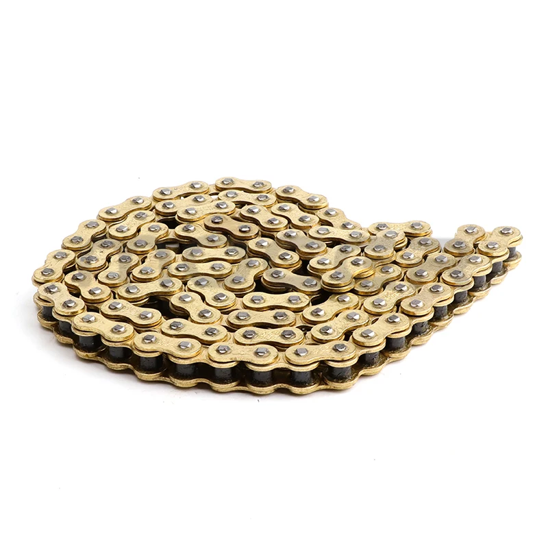 Gold 420 Chains 104L/110L Links Motorcycle Drive Chain Link For 50cc-150cc ATV Quad Pit Dirt Bike Motocross Parts