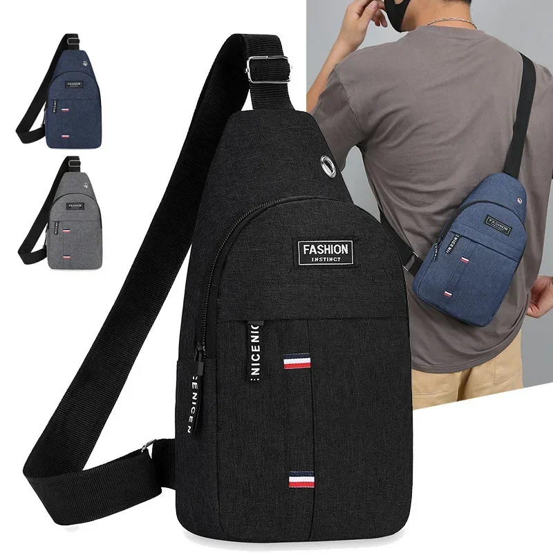 Men's One Shoulder Crossbody Bag Multifuncional Portable Crossbody Bags Travel Sling Bag Casual Men's Chest Bag Cross Body