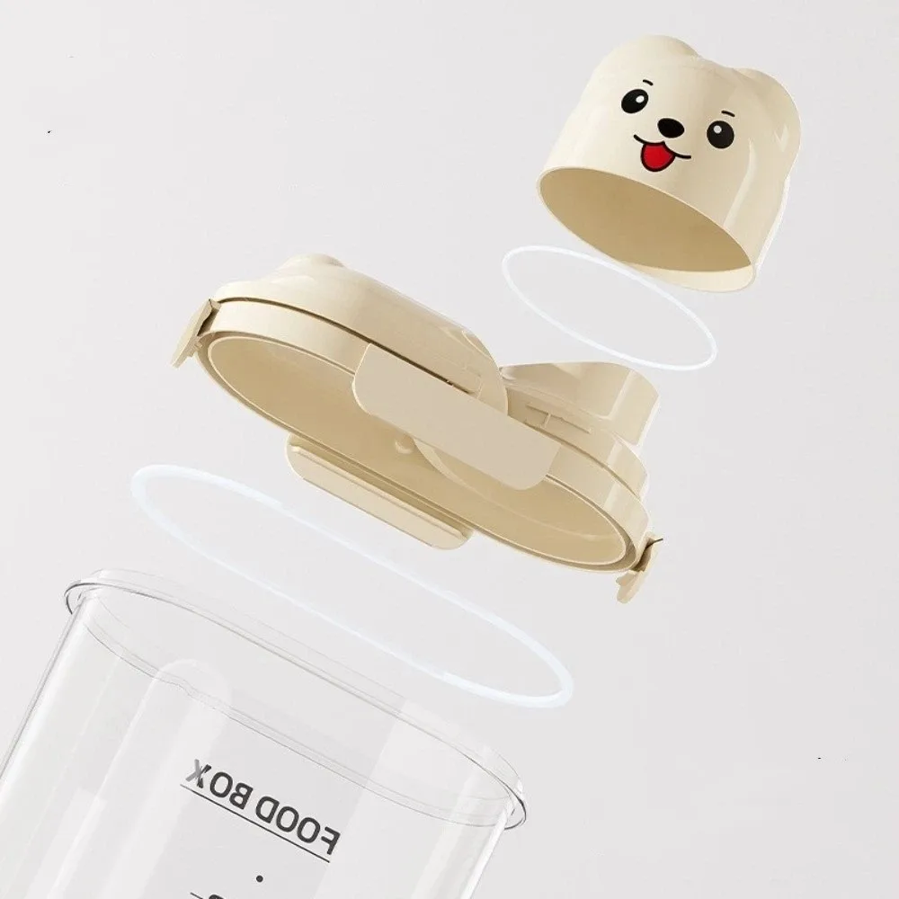 Large Capacity Dog Food Storage Box Transparent Moisture-proof Airtight Storage Jars Leak Proof with Scale Grain Storage Boxes