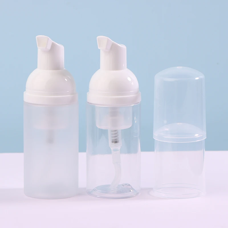 Dispensador de espuma pequeño, botellas con bomba de plástico, Mini botella vacía rellenable de jabón para viaje, limpieza, embalaje de cosméticos, 30ml, 1 ud.