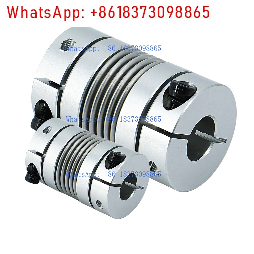 LB D32L48 Hole Diameter 6-15 Bellows Coupling Aluminum Alloy Encoder Step Servo Motor Screw  Elastic Flexible Coupling Cnc
