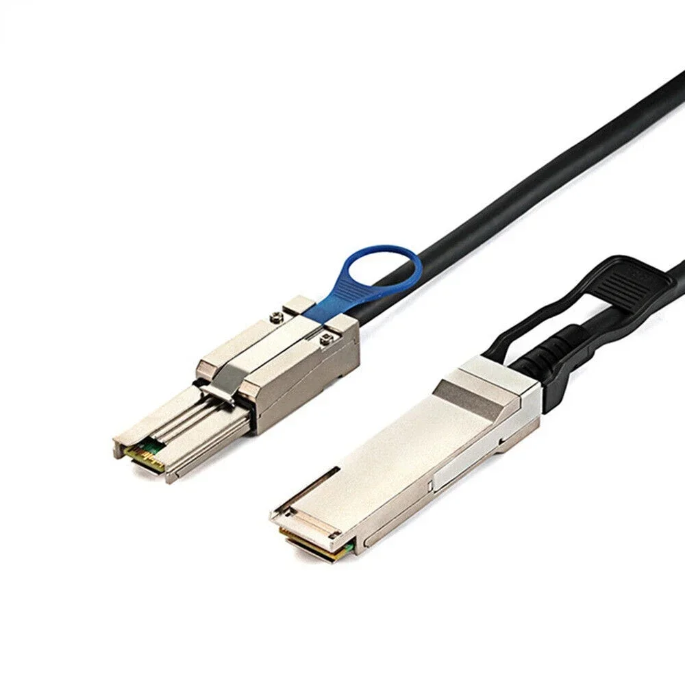 كابل محول QSFP إلى MiniSAS HD (SFF-8436 إلى SFF-8088) - سرعة عالية 40 جيجابت في الثانية متوافقة مع رف القرص NetApp DS4243 وDS4246