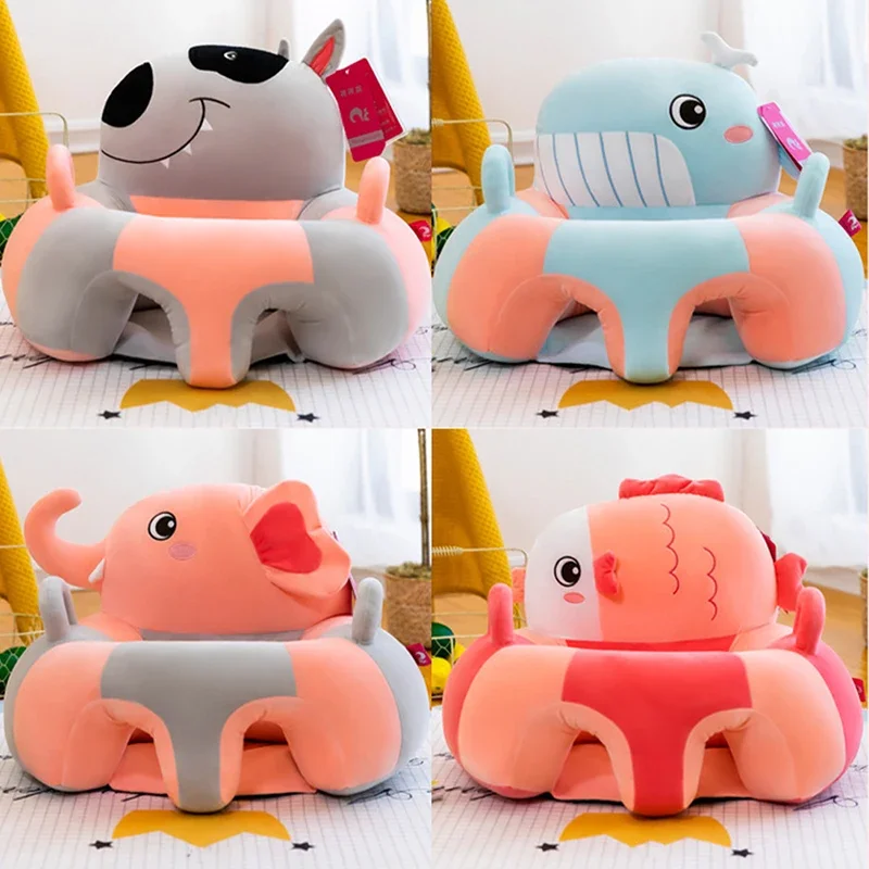 1pcs Baby Sofa Support Seat Cover Baby Plush Chair Learning To Sit Comfortable Toddler Nest Puff Washable without Filler