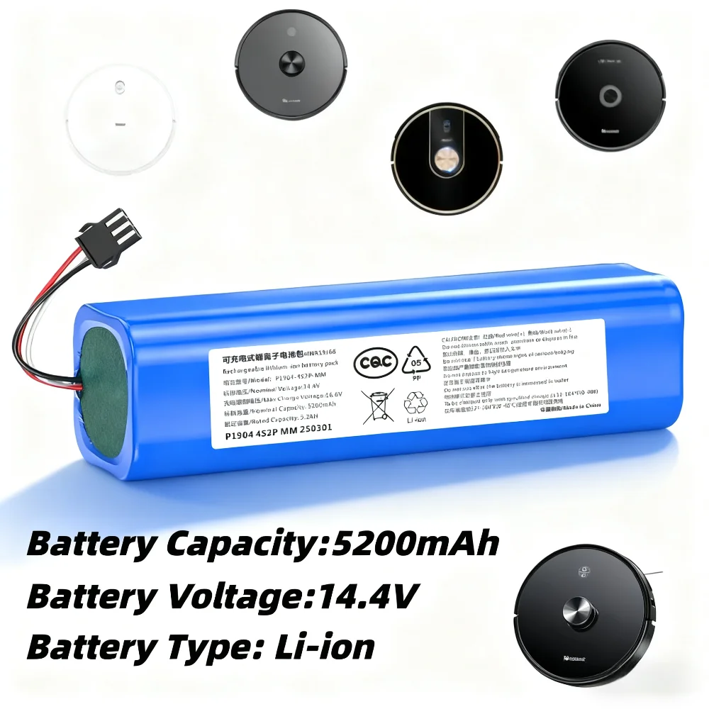 Replacement Battery for Proscenic M7 Pro/Max/LDS, M8 Pro, U6 Robot/Lenovo LR1/Xiaomi Viomi S9 14.4V Li-ion Robot Vacuum Cleaner.