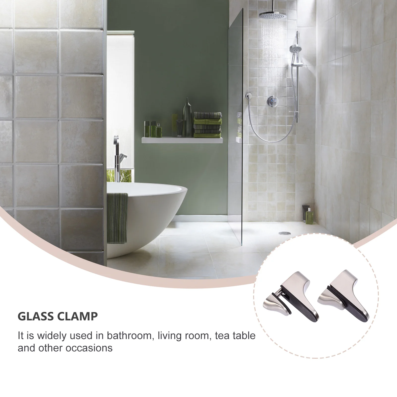 4 stücke Zink-legierung Clips Für 3-20 Mm Dicke Glas Wand Halterung Regal Halterung Langlebig Glas Klemm Halter für Treppe Handlauf