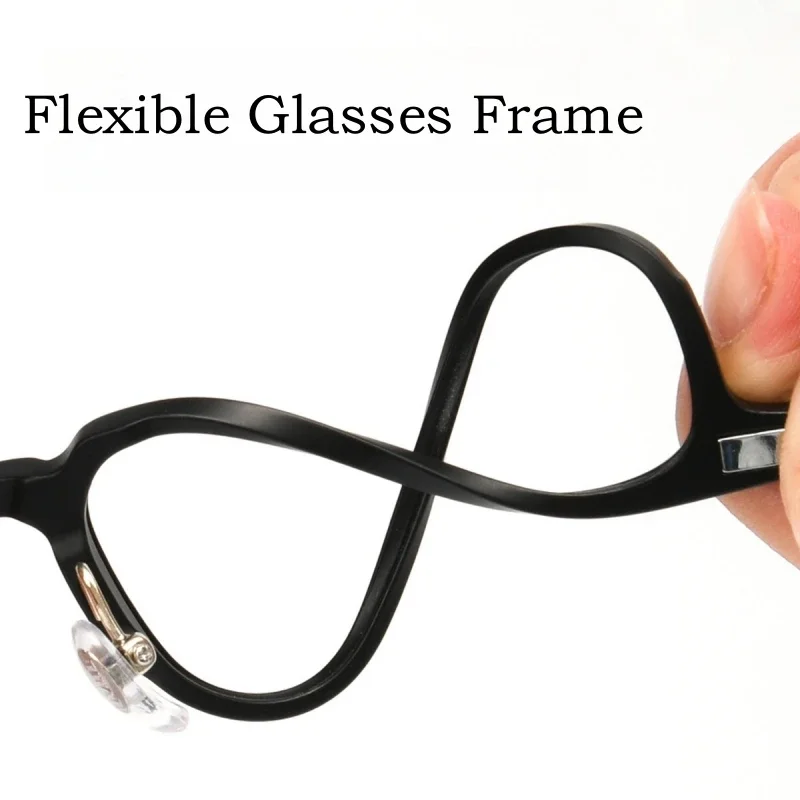 نظارات OLLYMURS 1+4 بمشبك مغناطيسي دائري عتيق للرجال والنساء TR90 إطار نظارات طبية بصرية من التيتانيوم النقي