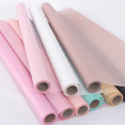 Flower Wrapping Paper Gift Wrap Roll Translucent Waterproof Paper DIY Korean Ribbon Flowers Packaging Supplies 22.8in*11yd