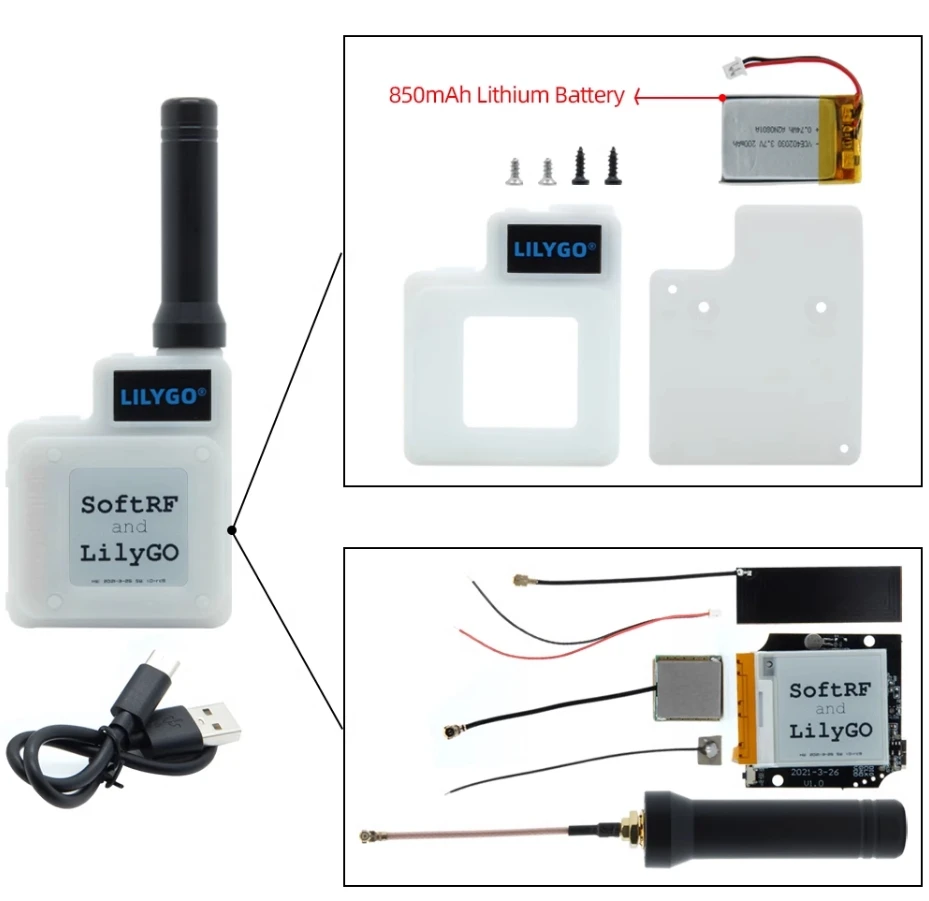 Imagem -05 - Lilygo T-echo Posicionamento Gps 154 E-paper Ble Nfc Nrf52840 Sx1262