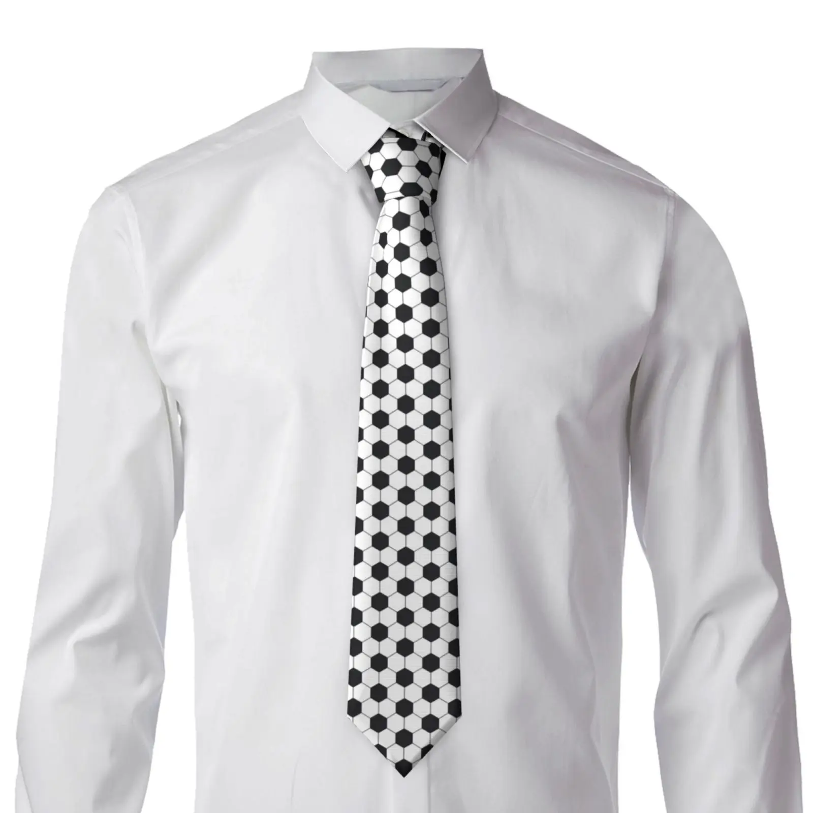 Soccer Ball Pattern Men's Necktie Classic Silk Tie Woven Jacquard Neck Ties Necktie For Business And Wedding Formal Ties
