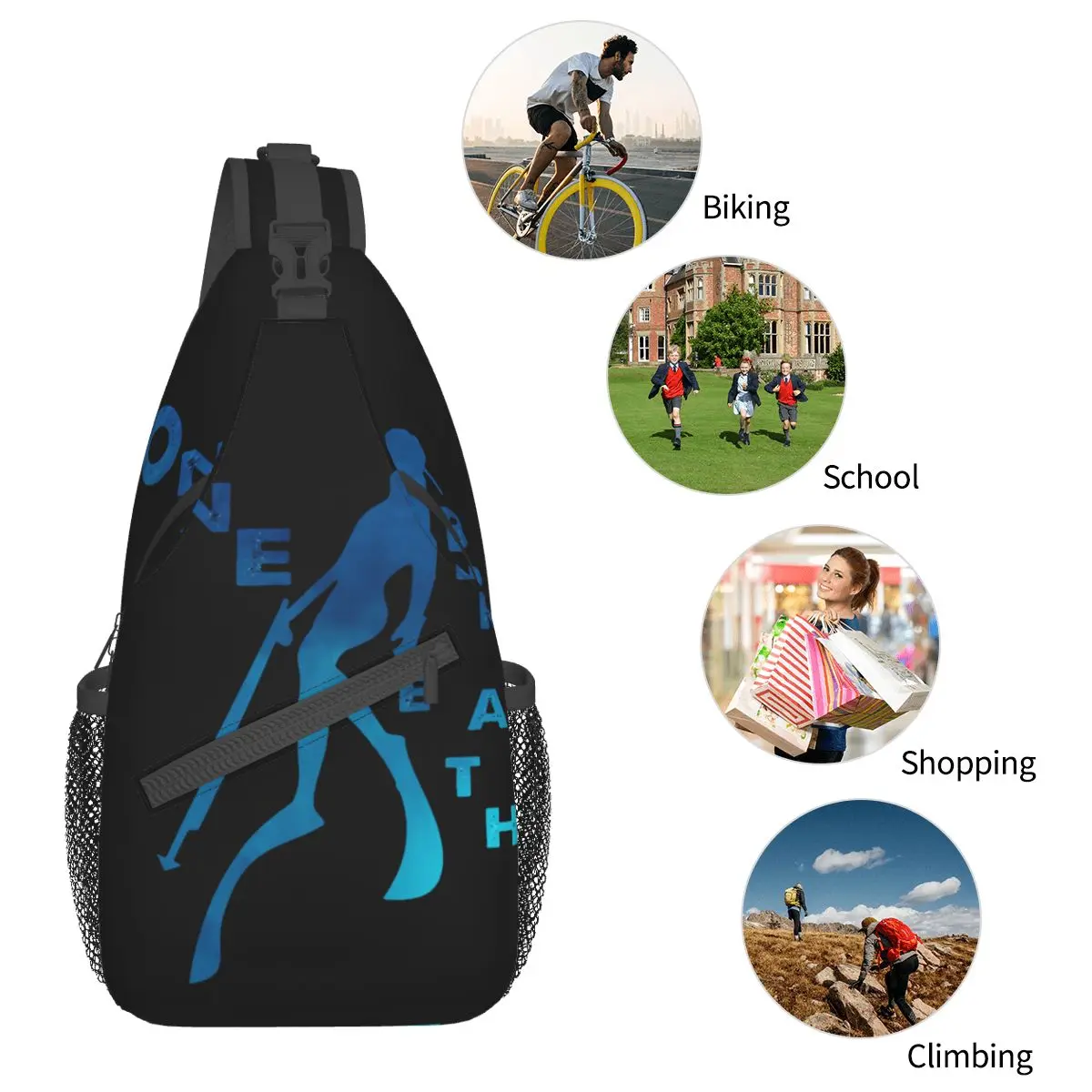 Mergulho mergulho saco crossbody esportes uma respiração caça submarina amantes freediving peito saco mulher homem ombro mochilas de viagem