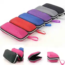New Honeycomb Zipper Glasses Case portable Sunglasses Case Zipper Bag Hard Eye Glasses Case Glasses storage box