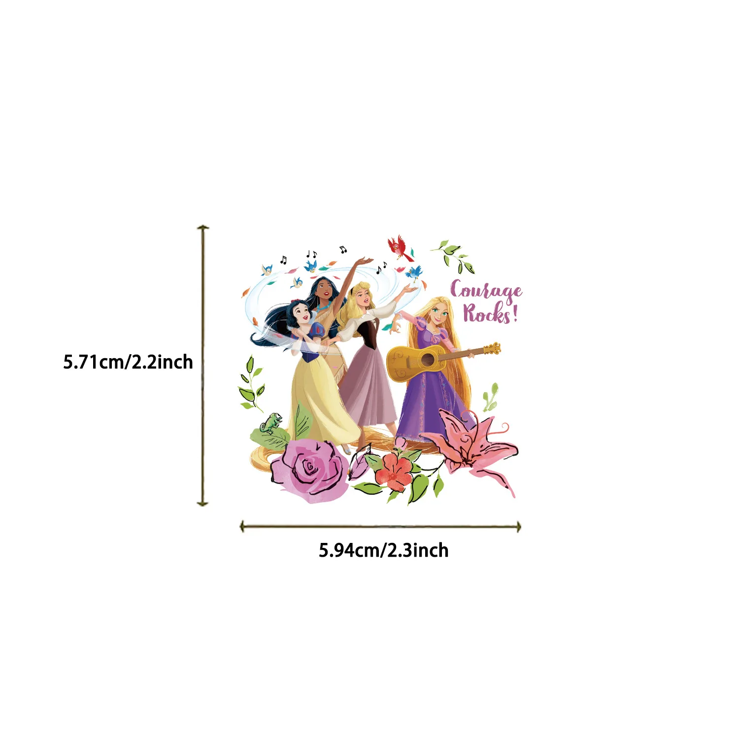 50 STKS Disney Prinses Stickers DIY Skateboard Bagage Telefoon Fiets Auto Kinderen Speelgoed Leuke Cartoon Decal Gift