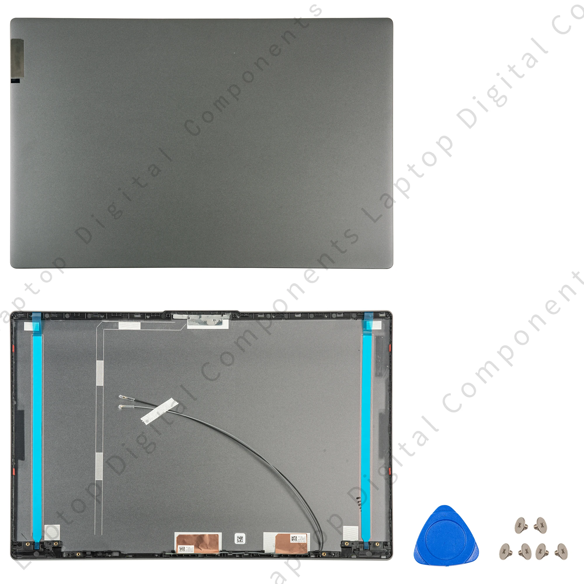 Imagem -03 - para Lenovo Air 15 Ideapad 15iil05 15are05 15itl05 Ideapad 515 2023 Lcd Capa Traseira Moldura Frontal Dobradiças Substituir Capa Novo Case