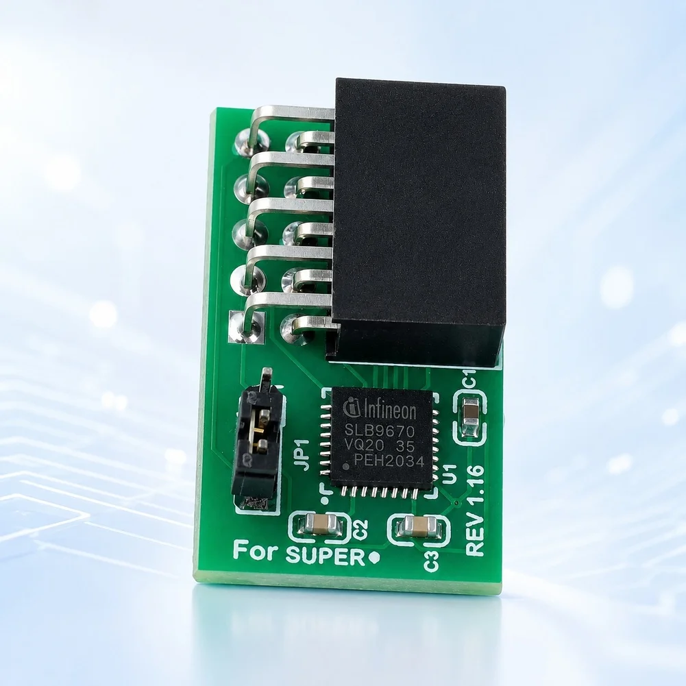 TPM 2.0 Security Module Featuring For spi 10-Pin Interface for System Integrity Verification and Cryptographic Key Protection