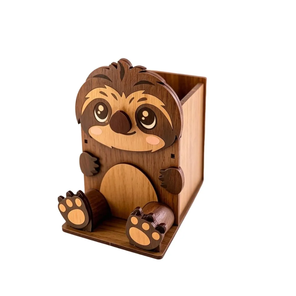 Hand Carved Animal Glasses Holder Wooden Material Multi-Functional Spectacle Stand Cartoon Shape Storage Rack