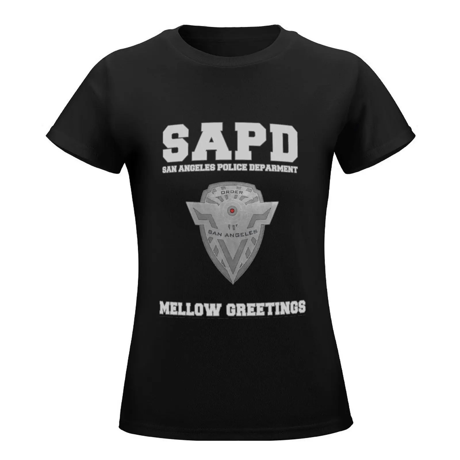 Camiseta de demolición para hombre, blusa de SAN ANGELES SAPD, ropa de anime, camisetas recortadas para mujer