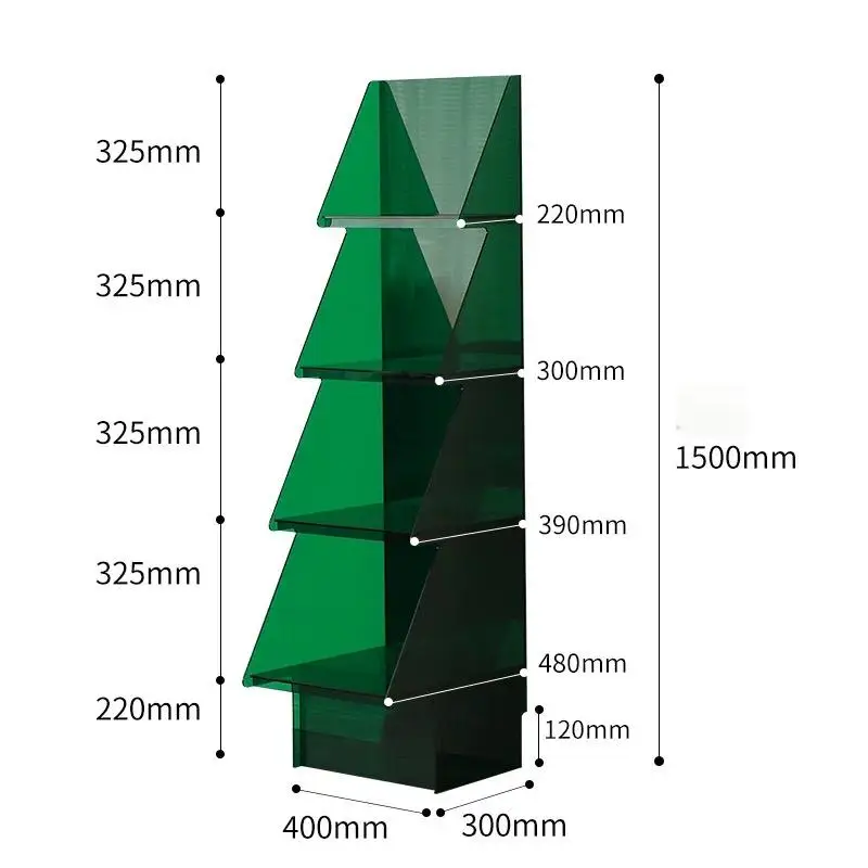 クリスマスツリーアクリル棚、リビングルーム収納、ディスプレイ棚、床から天井までの本棚、テレビキャビネット