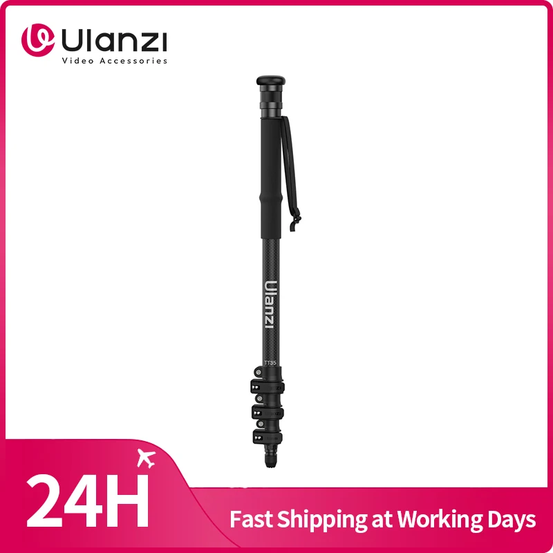 Ulanzi TT35 Monopod Trekking Pole Selfie with Quick Release Adjustable Ball Head for Outdoor Hiking Photography