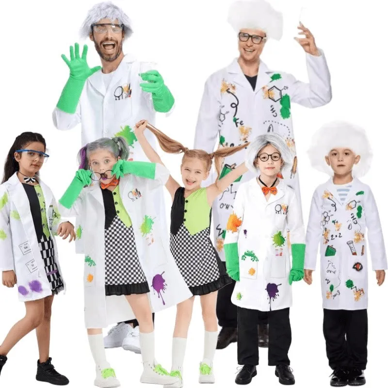 

Halloween Crazy Scientist Role Play Costume for Campus Stage Performance Interesting Laboratory Outfit Women's Ethnic Wear