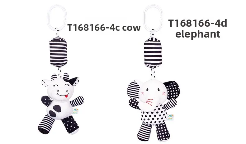 القرد الملك لعبة طفل الكرتون حشرجة الموت مخرطة معلقة الحيوان أبيض وأسود الرياح الدقات #5