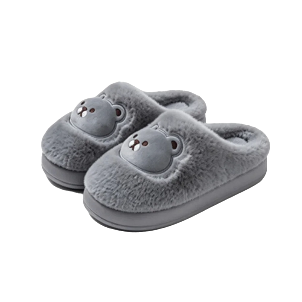 Cartoon Plush Sheep Slippers Goat Year Fluffy Texture Autumn Winter Slippers Non-Slip Sole Cotton Sandals Women Men Slipper