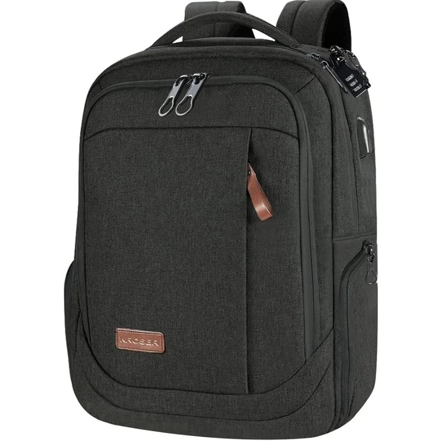 

Большой рюкзак для ноутбука, предназначенный для подходит для ноутбуков диаметром до 17,3 дюйма, с USB-портом для зарядки, водоотталкивающий материал, идеально подходящий для b