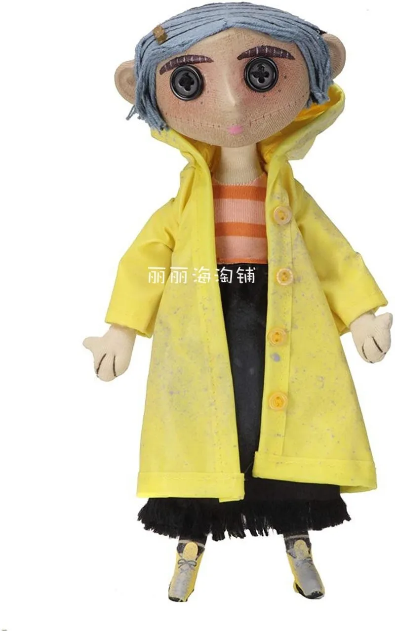 10 Inches Coraline Action Anime Figure Laser Cinematograph Model Decoration Handmade Doll Toys Cool Figurine Birthday Toys Gifts