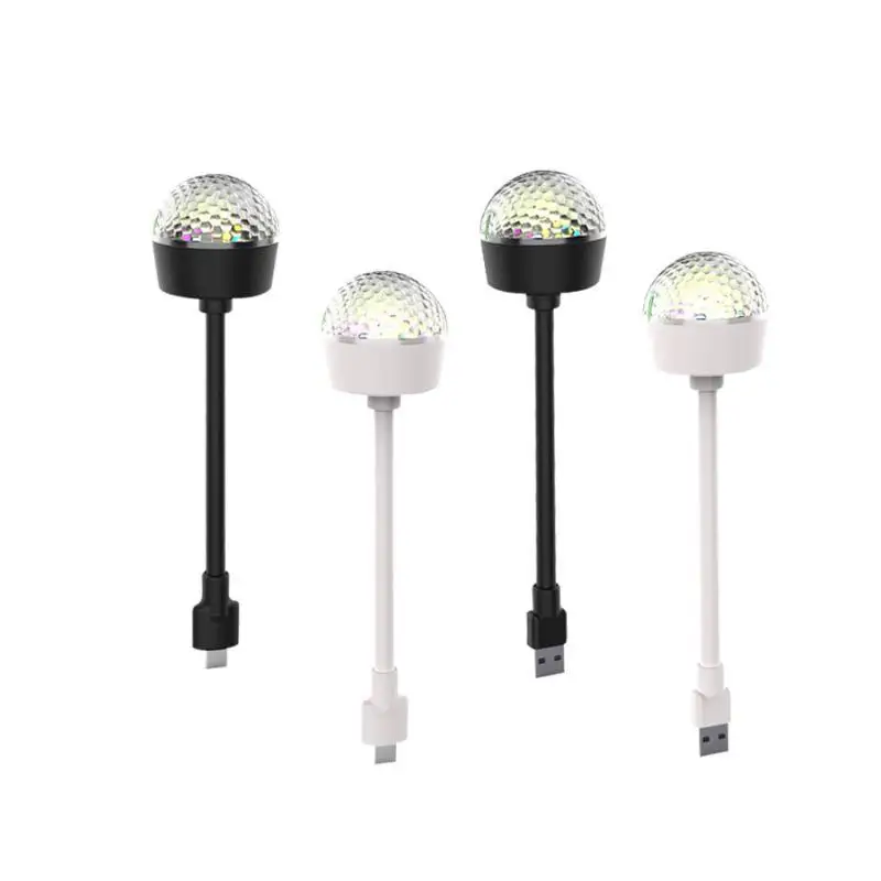 USB Type C Starry Ambient Light RGB Colorful Effect Flexible Neck For Car Home Party Mobile Use