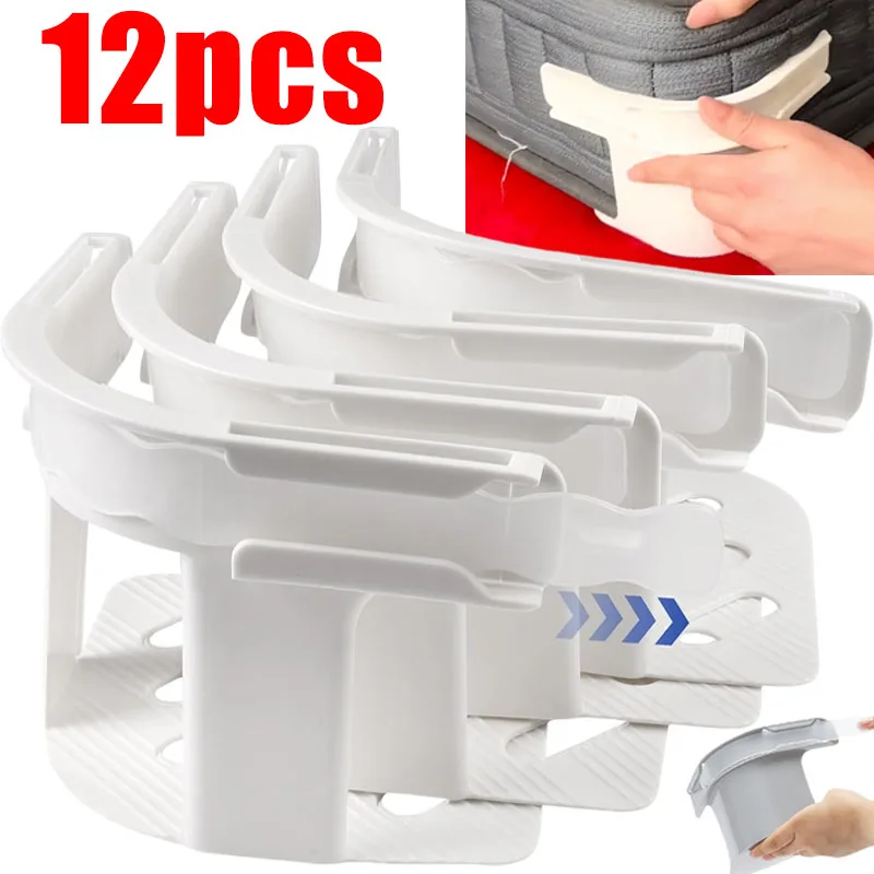 4/12pcs Bed Sheet Fixing Clip Invisible Bed Cover Fastener Quilt Sheet Straps Holder Clip Non-slip Fixing Device Bedsheet Clips