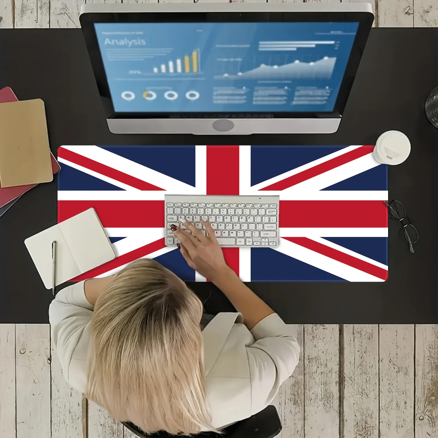 CIFbuy Gaming Mouse Pad England Flag Pattern Non-Slip Washable Thickened Desk Mat For PC Computer Office Home Use Decor