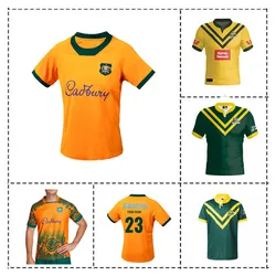 Koszulka do rugby Australian Wallabies Home / rdzenne 2024 - rozmiar męski: S-5XL (nadruk numer nazwy) Najwyższa jakość