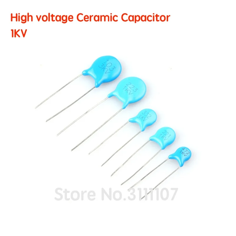 20PCS High voltage Ceramic Capacitor 1KV 33PF  100PF 220PF 470PF 560PF 1NF 2.2NF 4.7NF 10NF 22NF 100NF  222 223 471 103 104