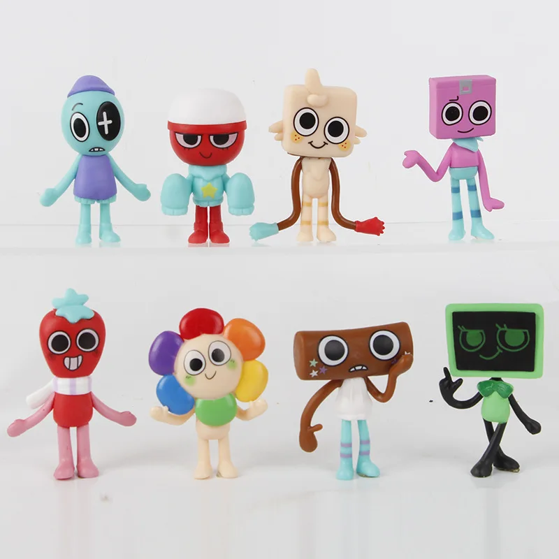 8pcs/set Cartoon Anime Figure PVC Collection Model Cute Doll Toys
