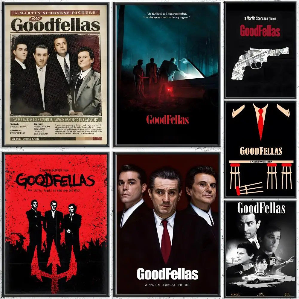 Classic Movie G-GoodfellasS Poster HD Self-Adhesive No Residue After Removal Ideal for All Kinds of Wall Decor