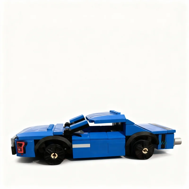 ตัวต่อ MOC City Champions ฟรี 124 ชิ้น รุ่น Ford Mustang ของเล่นตัวต่อสถาปัตยกรรม ของขวัญคริสต์มาส ไอเดียของเล่นเสริมพัฒนาการ