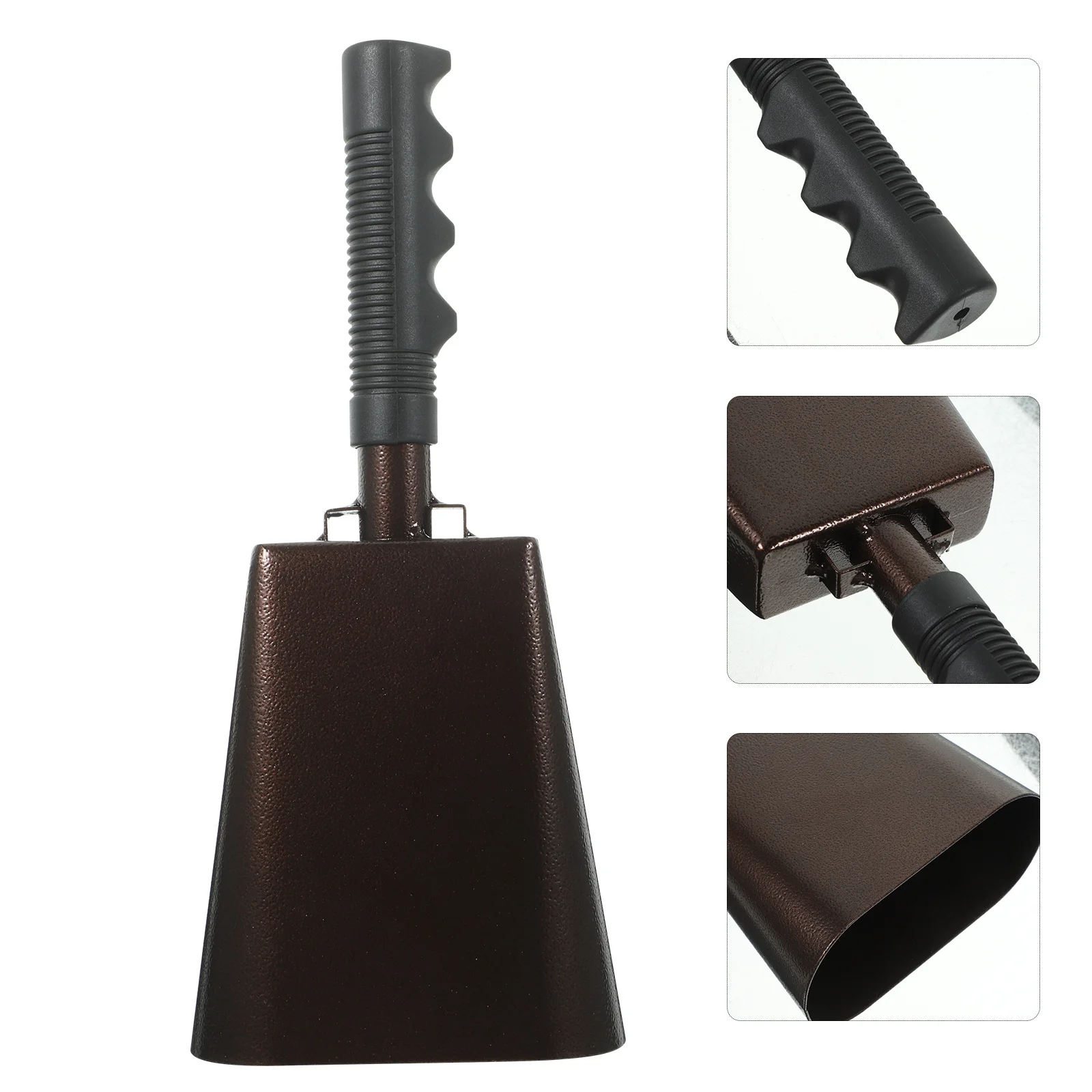 

Cowbell with Handle Metal Stable Durable Musical Instrument Cheer Hand Bell for Sports Events Cowbell with Handle