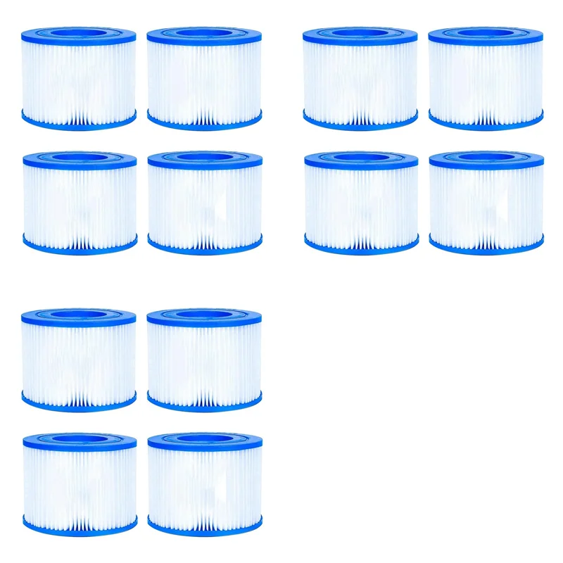 

【TODAY-ONLY!】For Type VI Pool Filter Cartridge, 12 Pack Of Inflatable Hot Tub And SPA Filter Compatible With 90352E 58323E