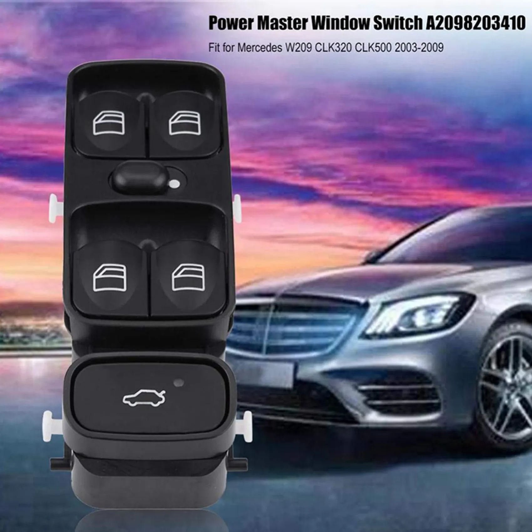 

A60E-2X A2038200110 A2098203410 Power Control Window Switch Button For MERCEDES C CLASS W203 C180 C200 C220 A2038210679