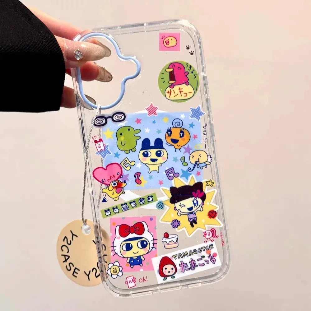 Ins Japanese Amine Glitters Cartoon Phone Case For Samsung Galaxy S25 S24 S23 S22 S21 S20 Note20 Edge Plus Ultra Lite 5G Cover - náhled 5