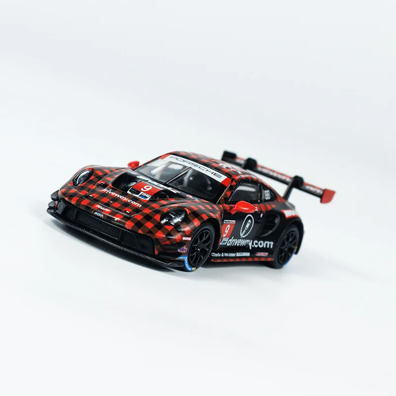 MINIGT 1:64 Modello di Auto Pors 911 GT3 R # 9 Veicolo sportivo pressofuso in lega GTD PRO Pfaff Motorsports # 770