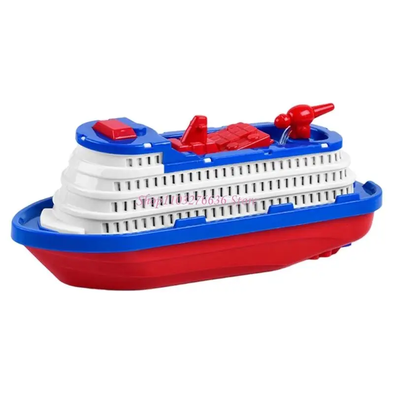 R6FD Splash And Play LED Music Cruise Ship Toy For Children With Sprayer Function Perfect For Pool Parties