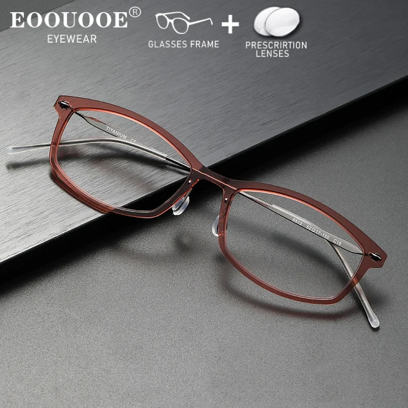 

Ultralight 4.6g Nylon Titanium Women's Glasses Frame With Prescription Lenses Myopia Optical Eyewear Anti Blue Light Eyeglasses