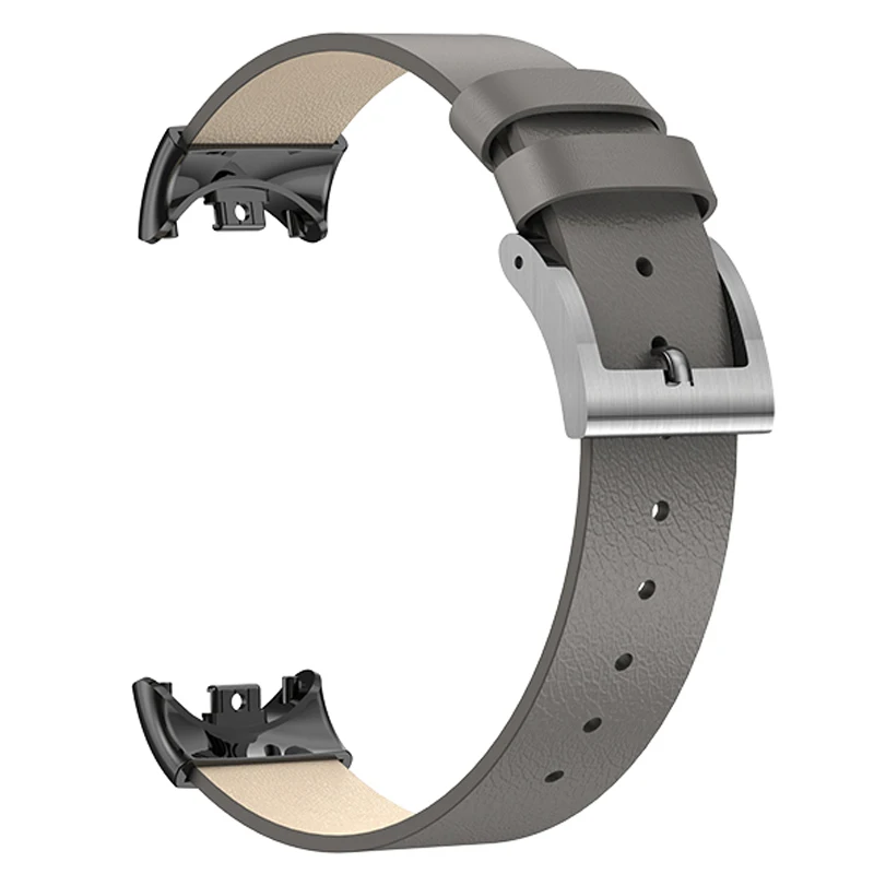 Leren bandje voor Mi Band 10 9 8 horlogebandje roestvrijstalen gespsluiting armband voor Xiaomi Smart Band 8 9 10 polsband accessoires