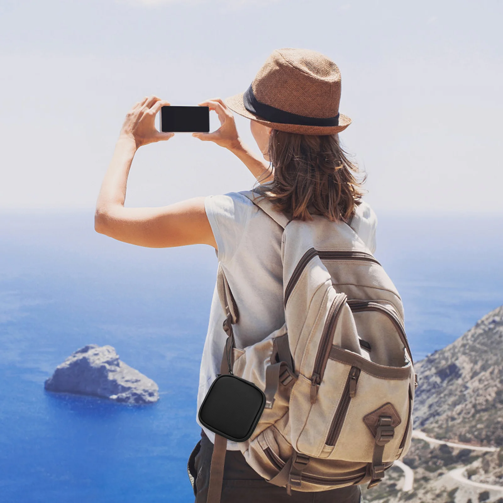 

Digital Accessory Bag 2-Compartment Cable Storage Organizer For Usb Cables Chargers Earphones Travel Electronic Gadget