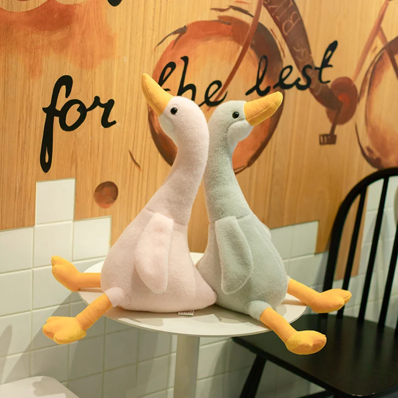 

32-100CM Cute Fluffy Duck Plush Toy Animal Cartoon Big Goose Doll Fashion Simulation Stuffed Swan Kids Girl Baby Birthday Gift
