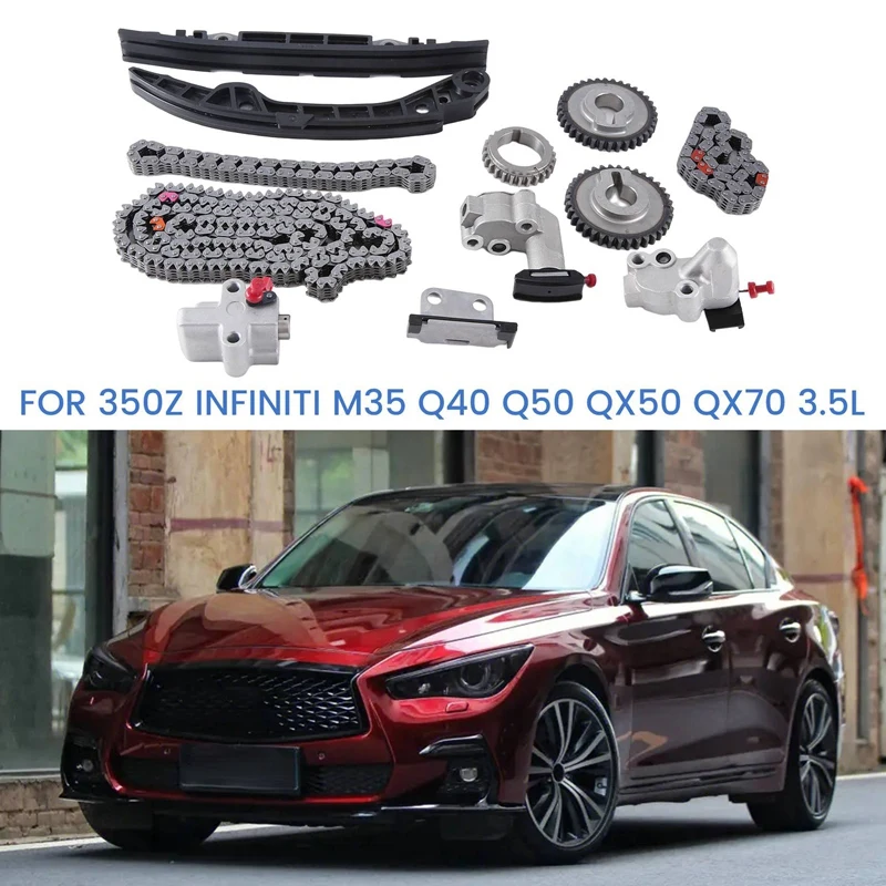 

NEW-VQ35HR HJ-49175 Timing Chain Kit for 350Z for Infiniti M35 Q40 Q50 QX50 QX70 3.5L