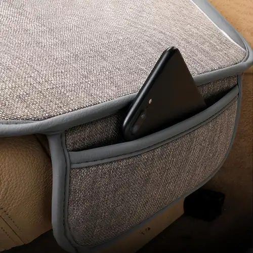 Car Seat Chair Protect Breathable Flax Seat Cover Dampproof Universal Car Accessories Interior Four Seasons C4M6 - Image 5