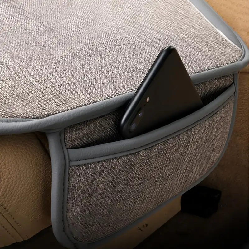 Car Seat Chair Protect Breathable Flax Seat Cover Dampproof Universal Car Accessories Interior Four Seasons C4M6 - Image 5
